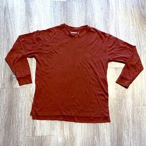 Abercrombie & Fitch Brick Red Long Sleeve Tee